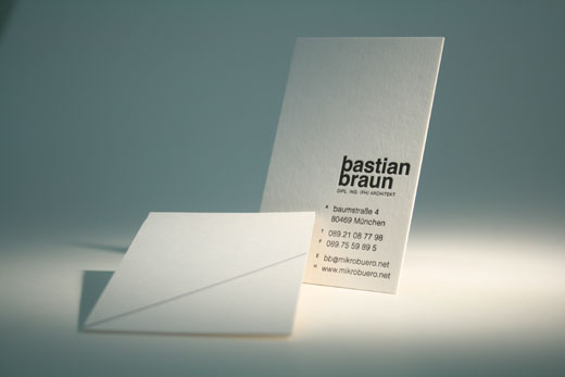 Letterpress visitenkarte bastian braun