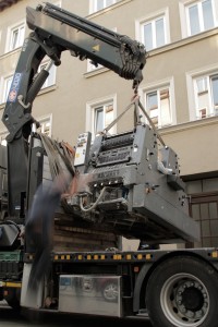 Neue Heidelberger Druckmaschine Werkstatt Hoeflich Muenchen