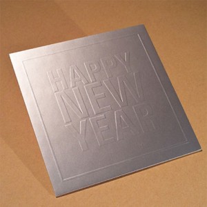 Neujahrskarte gepraegt kaschiert illurama